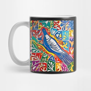 Blue dove of peace-Matisse inspired Mug